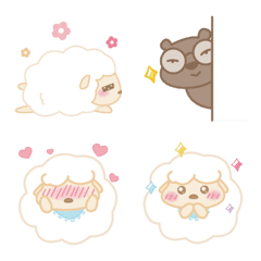 [LINE絵文字] Bear＆sheep emojiの画像