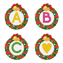 [LINE絵文字] Christmas wreath emojiの画像
