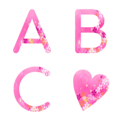 [LINE絵文字] pink flower emoji2の画像