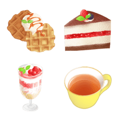 [LINE絵文字] スイーツ色々2～Tea Party～の画像