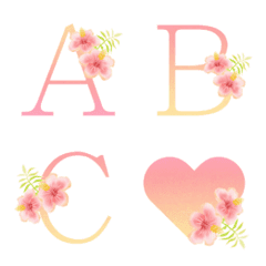 [LINE絵文字] pink and yellow gradation flower emojiの画像