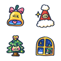 [LINE絵文字] Cutie crayons - xmas edition ！の画像