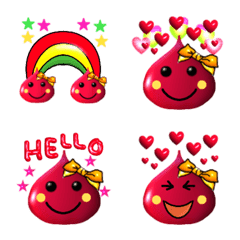 [LINE絵文字] Red Water emoji (024)の画像