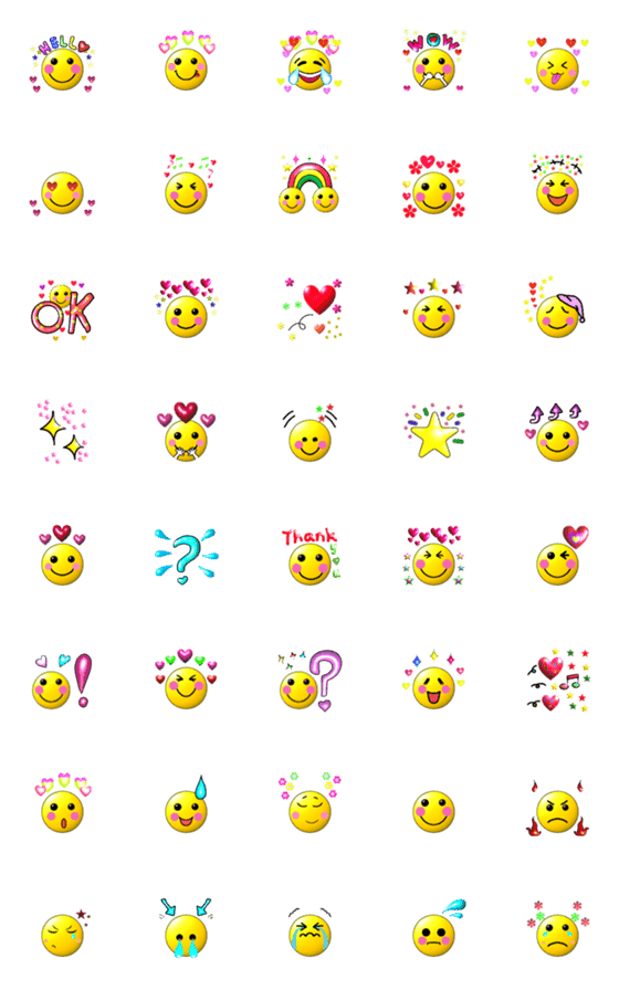 [LINE絵文字]SO CUTE SMILE emoji (022)の画像一覧