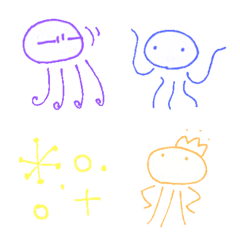 [LINE絵文字] Kawaii jellyfish emoji12の画像