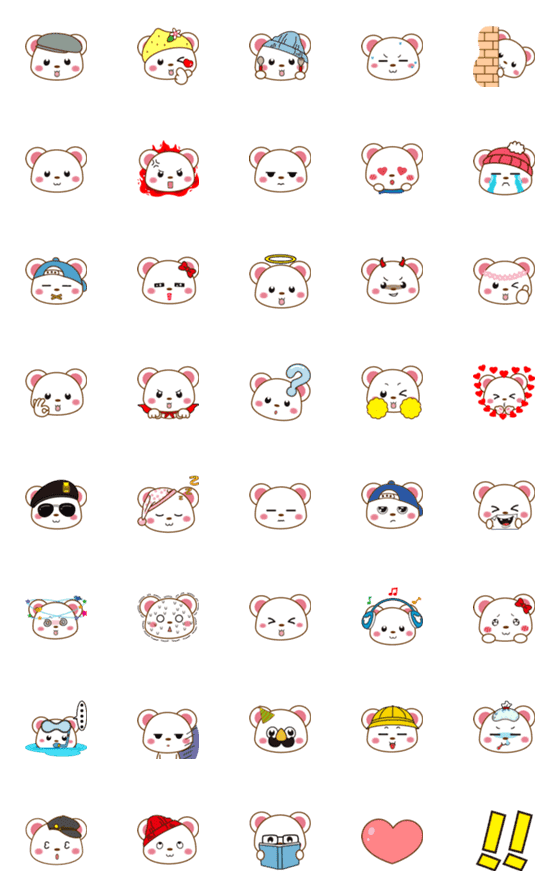 [LINE絵文字]mini mouse emojisの画像一覧