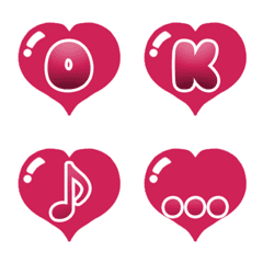 [LINE絵文字] HEART LETTERS EMOJI ＆ NUMBERの画像