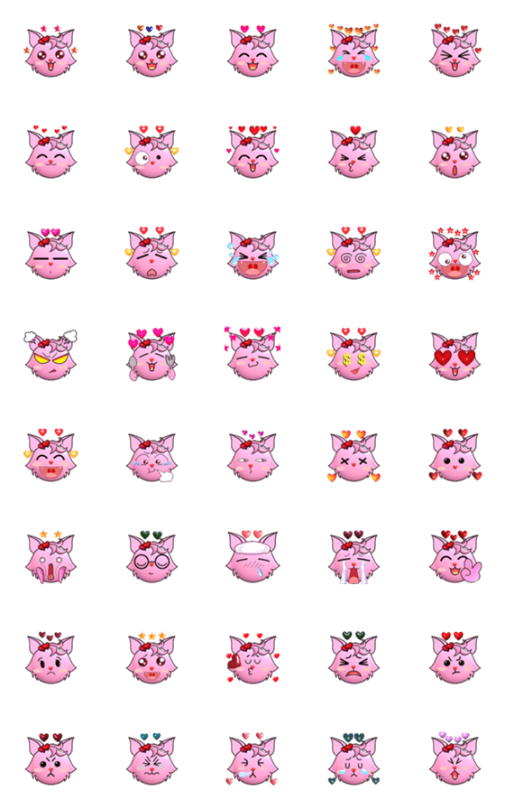[LINE絵文字]Nong Muma 2 Emoji (Cat 2)の画像一覧