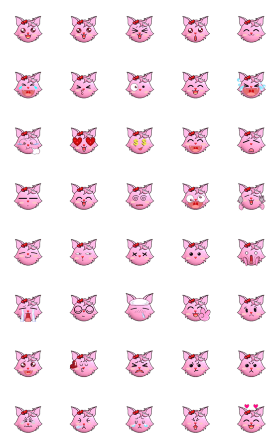 [LINE絵文字]Nong Muma 1 Emoji (Cat 1)の画像一覧