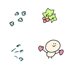 [LINE絵文字] 毎日シンプルに使いやすい冬の絵文字の画像
