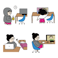 [LINE絵文字] Work From Home Sophieの画像