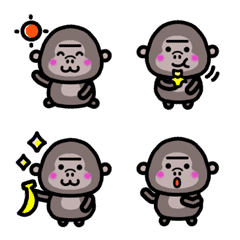 [LINE絵文字] 動く！毎日使える♥ゴリラの画像