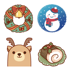 [LINE絵文字] Cute Christmas and Winter Emojiの画像