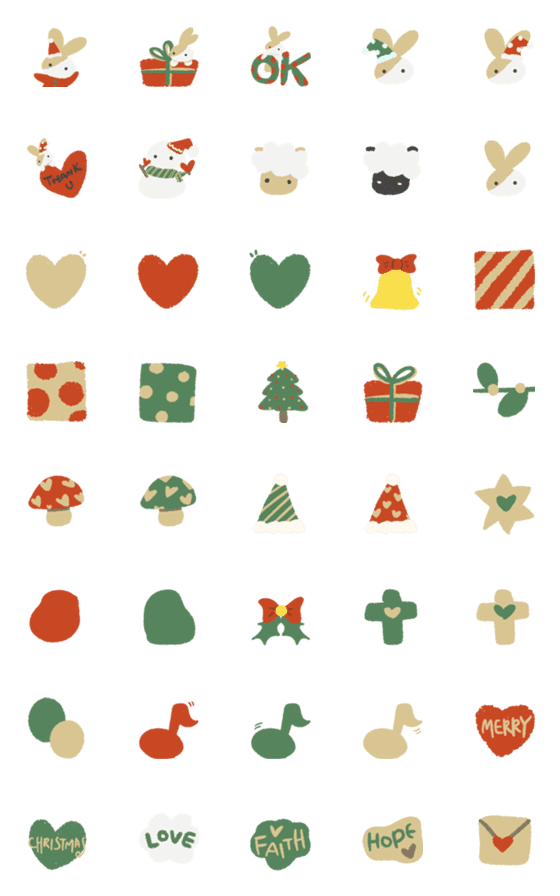 [LINE絵文字]Christmas with a rabbitの画像一覧