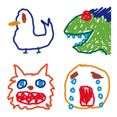 [LINE絵文字] こども画伯 #18の画像