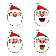 [LINE絵文字] クリスマスサンタクロース顔表情絵文字の画像