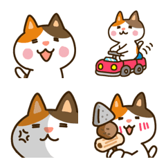 [LINE絵文字] ミケにゃん（三毛猫）の画像