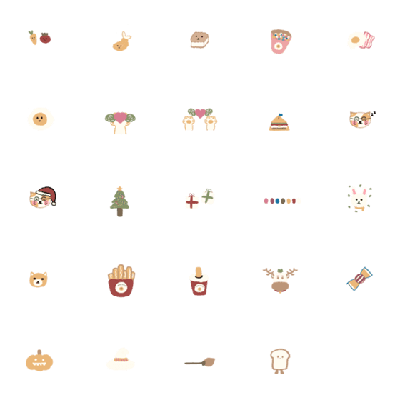 [LINE絵文字]Animal and food landの画像一覧