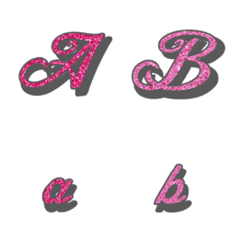 [LINE絵文字] pink glitter emojiの画像