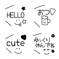 [LINE絵文字] ★シンプル〜使える吹き出し〜★の画像