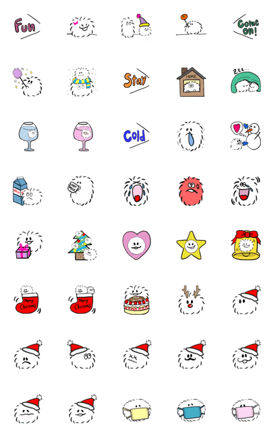 [LINE絵文字]冬＆クリスマス♡ミルクの国のchihimyの画像一覧