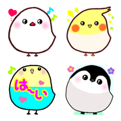 [LINE絵文字] インコとことりたち♪ 毎日使える♡絵文字の画像