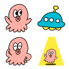 ゆるっとかわいいタコの絵文字の絵文字メイン画像