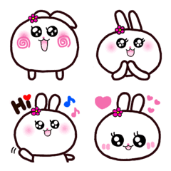 [LINE絵文字] うさこ♡絵文字(英語)   毎日使える♪の画像