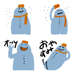 [LINE絵文字] ほのぼのゆきだるまさんの画像