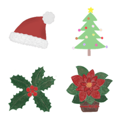 [LINE絵文字] 手がきのクリスマス絵文字の画像