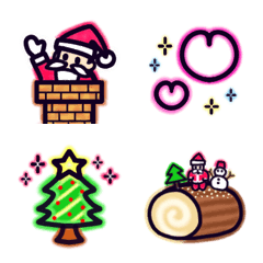 [LINE絵文字] ネオン★クリスマスの画像