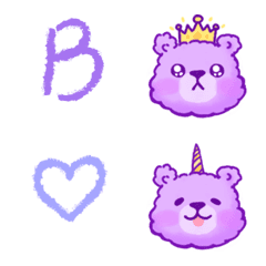 [LINE絵文字] english alphabet- purple colorの画像