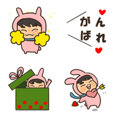 [LINE絵文字] 動く！うさぎ男子の絵文字～冬編～の画像