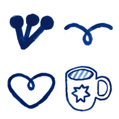 [LINE絵文字] Hoshi no Emoji - navy blueの画像