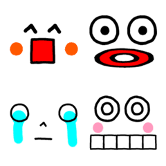 [LINE絵文字] 毎日使える★顔絵文字21の画像