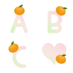 [LINE絵文字] Mandarin orange Fruit emojiの画像