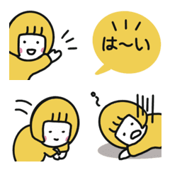 [LINE絵文字] 可愛い頑張り屋さんの絵文字の画像