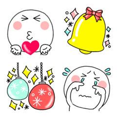 [LINE絵文字] 動く♥顔文字【冬】アニメーション絵文字の画像
