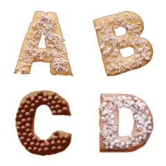 [LINE絵文字] アルファベット＊実写クッキーの画像