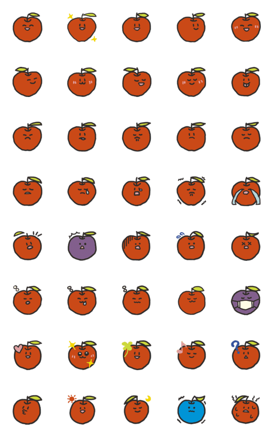 [LINE絵文字]りんごが好きなあなたへの画像一覧