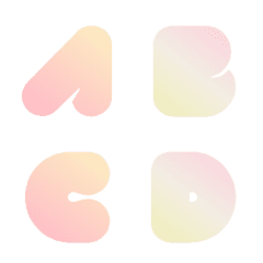 [LINE絵文字] pink and orange gradation emojiの画像
