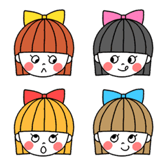 [LINE絵文字] かわいいリボンの女の子。2の画像