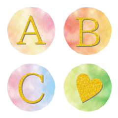 [LINE絵文字] watercolor guradation emoji2の画像