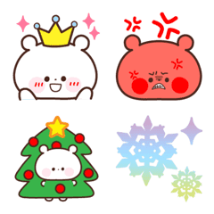 くまのポチ【毒舌】クリスマス正月絵文字の絵文字メイン画像