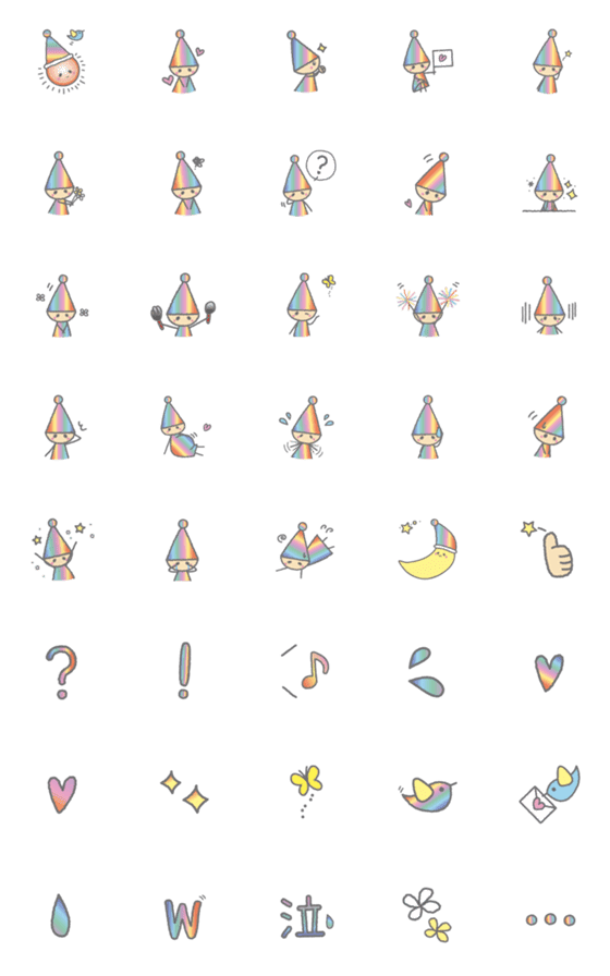 [LINE絵文字]癒しの小人さん絵文字verの画像一覧