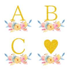 [LINE絵文字] colorful flower frame emoji2の画像