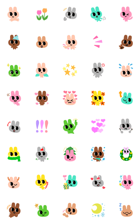 [LINE絵文字]おめめぱっちり♥️ウッサの画像一覧