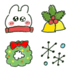 [LINE絵文字] シンプルにウサギ⑩クリスマスの画像