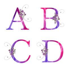 [LINE絵文字] purple flower emoji2の画像