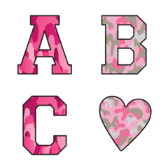 [LINE絵文字] pink camouflage emojiの画像